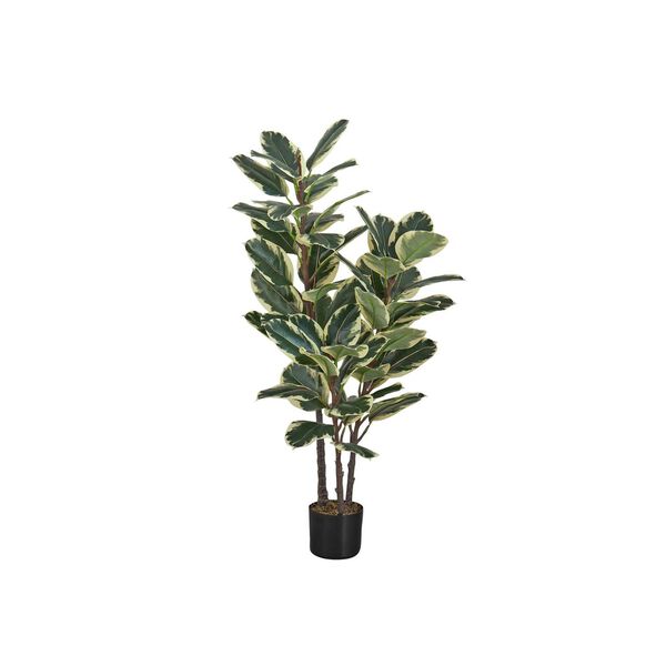 Black Green 47-Inch Oak Tree Indoor Faux Fake Floor Potted Artificial Plant, image 1